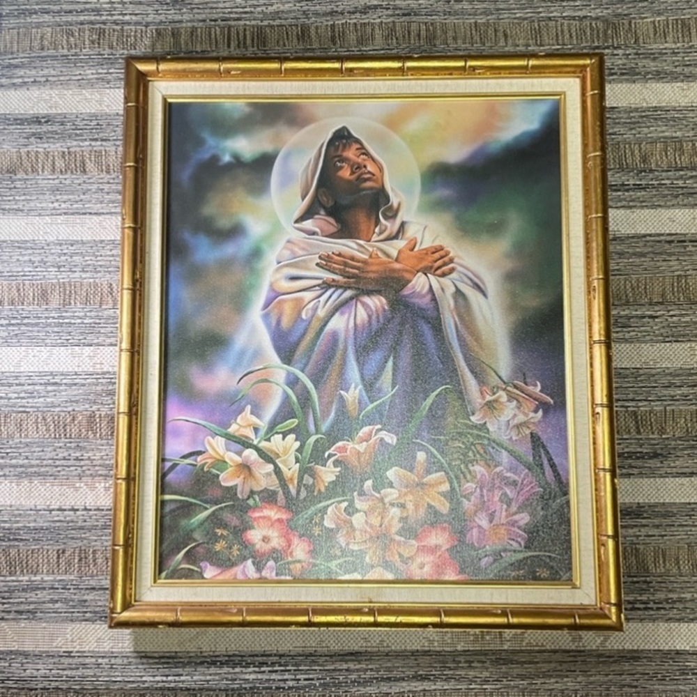 AARON HICKS "VISITATION" RARE LITHOGRAPH ART PRINT ON CANVAS